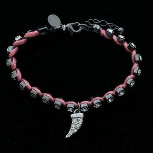 Fang Fashion-Bracelet Silver-Tone/Pink NWOT